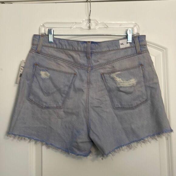 Hudson Womens Blue Trea Sade Cut Distressed Denim Jean Off Shorts Size 31 - Picture 1 of 9